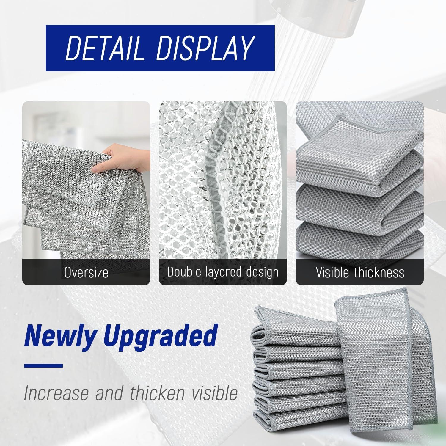 20 Almohadillas de Acero Sin Rayones Holyenten - Limpieza Efectiva