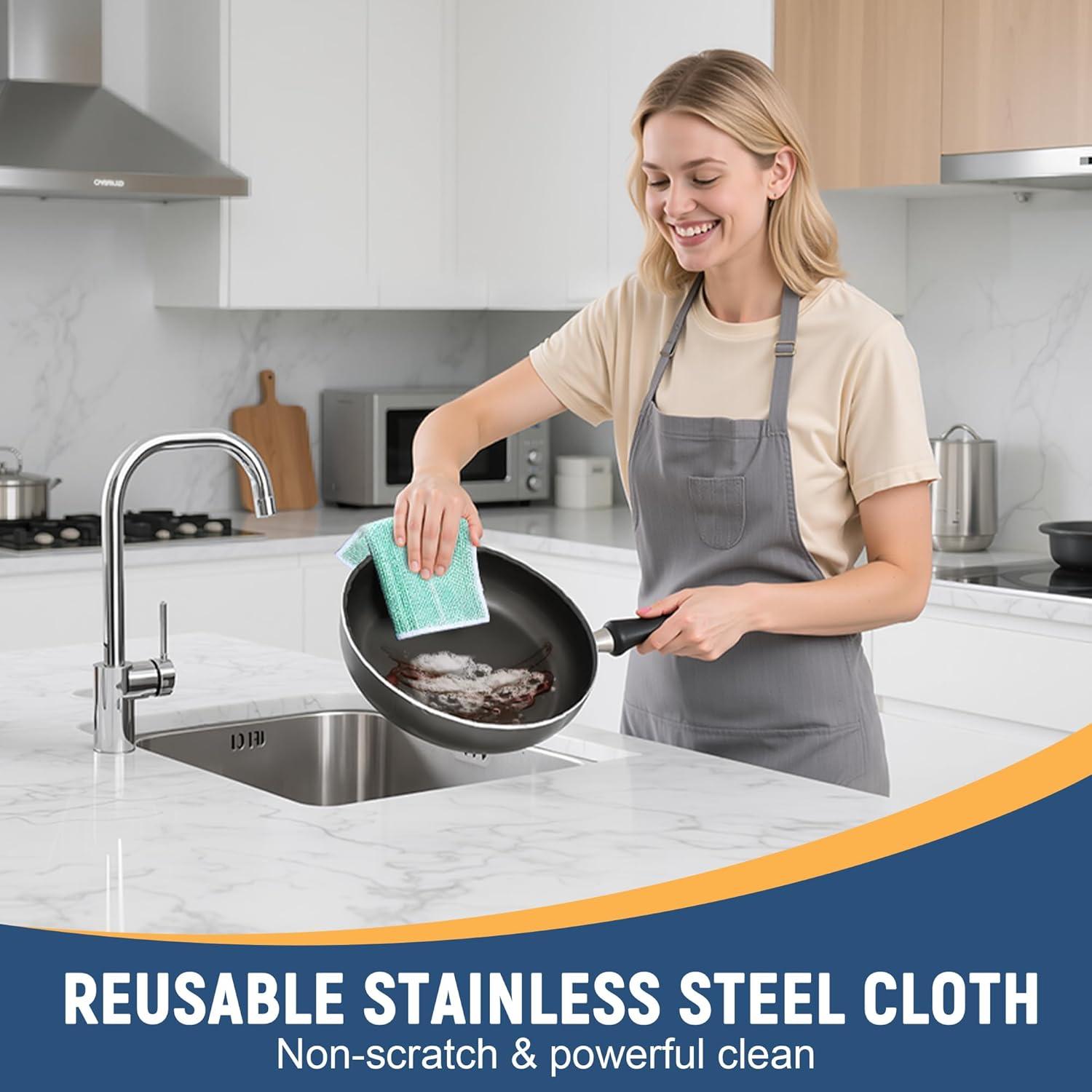 Paños de limpieza de alambre CJACJA 15 unidades 20x20 cm