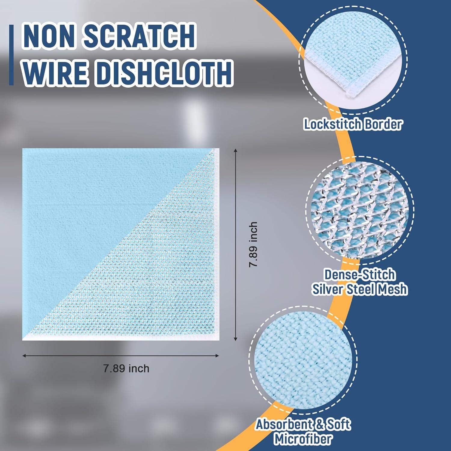 Paños de limpieza de alambre CJACJA 15 unidades 20x20 cm