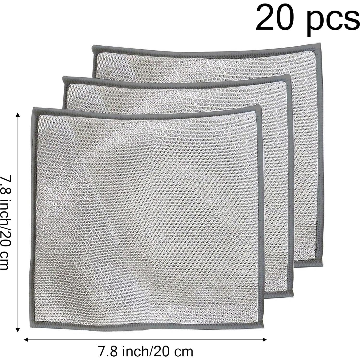 Paños de Alambre Plateado CYjorkbgg - 20 Piezas 20x20 cm