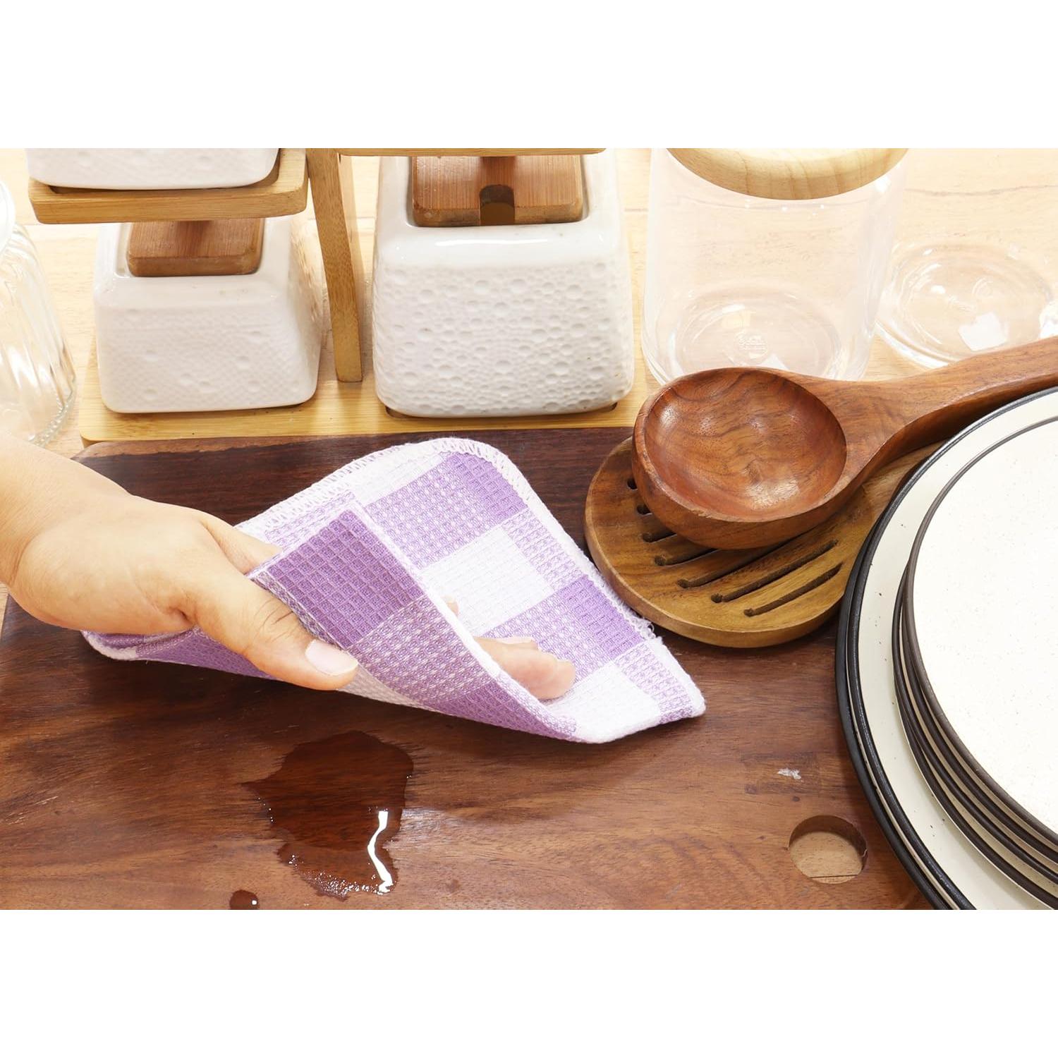 Paños de Cocina 100% Algodón PurpleEssences 30x30 cm - 8 Piezas