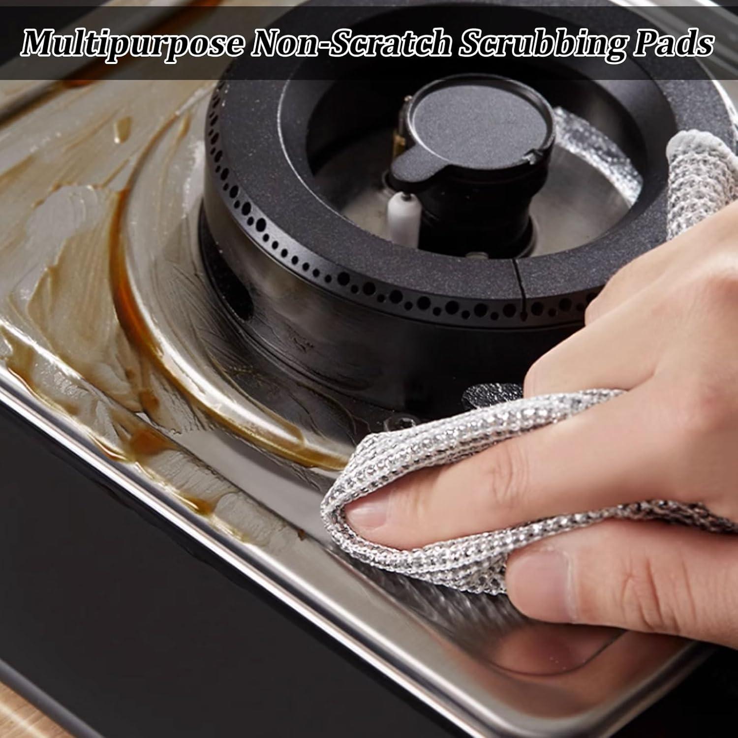 Trapos de Lavado de Platos MIYUANGKJ 20 Pcs Doble Capa Plata