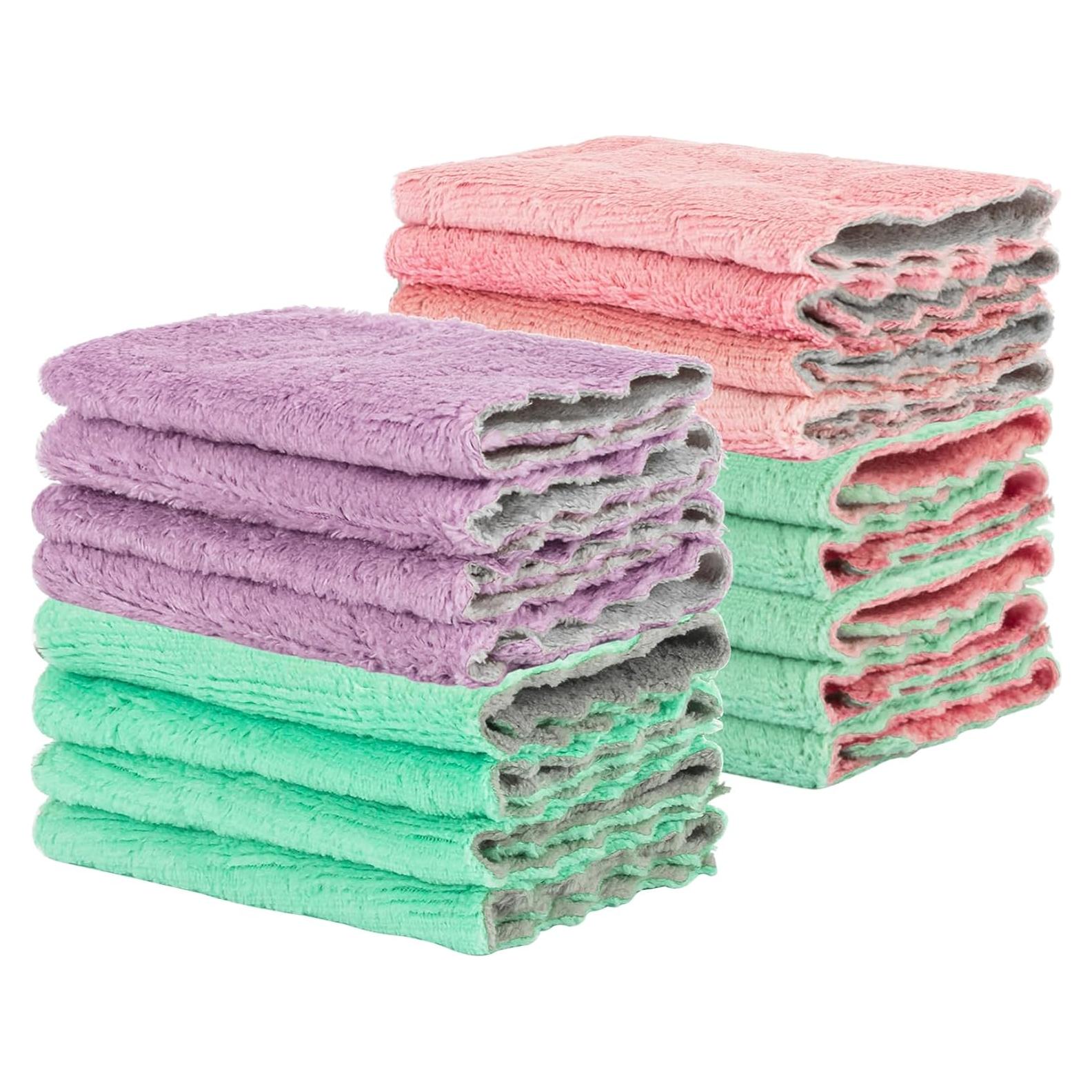 Toallas de Cocina Microfibra MAQIHAN 17PCS Multicolor 25.4x15.2cm