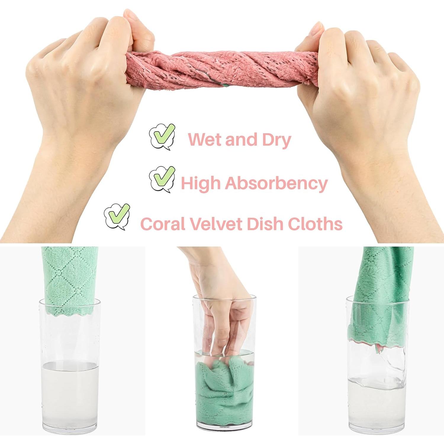 Toallas de Cocina Microfibra MAQIHAN 17PCS Multicolor 25.4x15.2cm