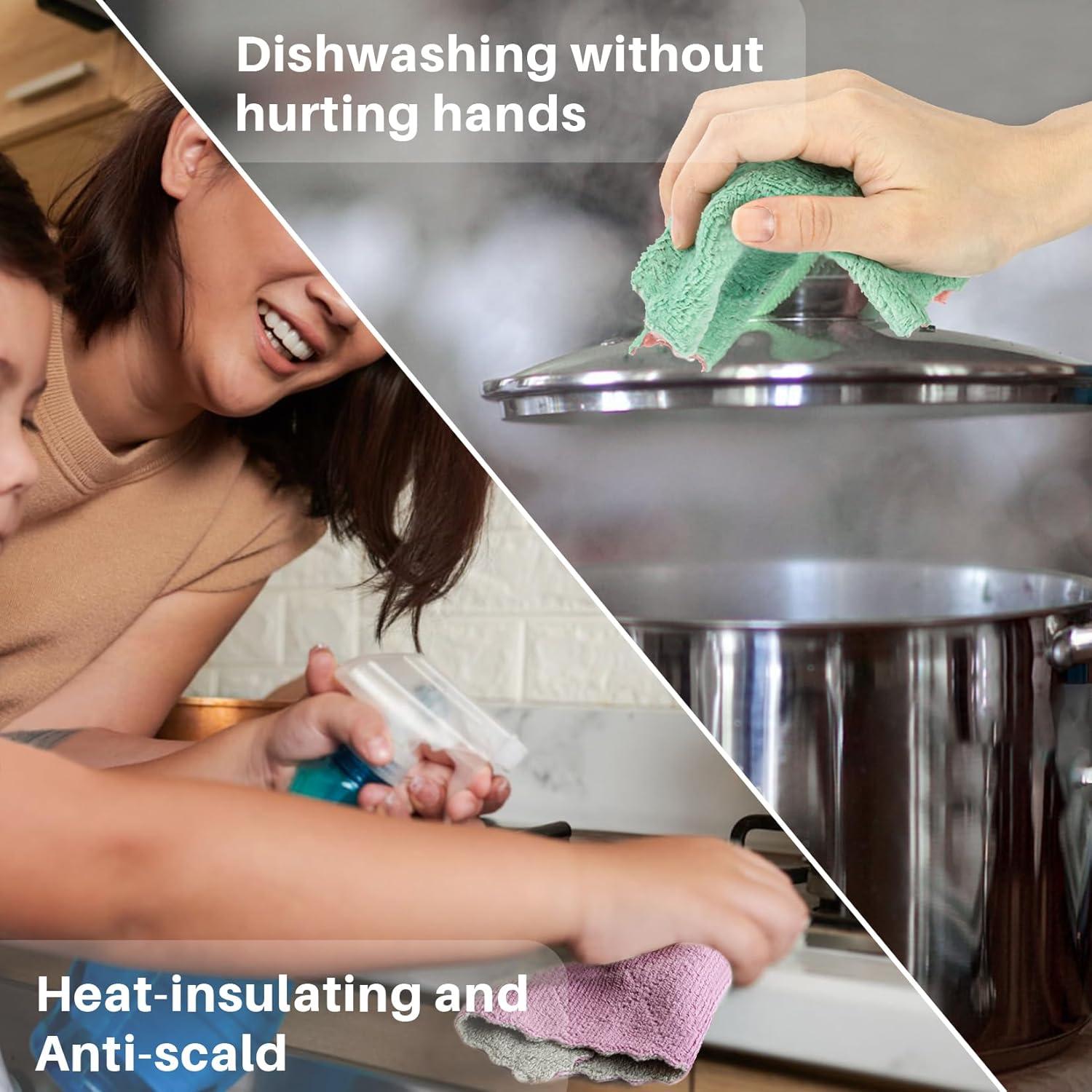 Toallas de Cocina Microfibra MAQIHAN 17PCS Multicolor 25.4x15.2cm