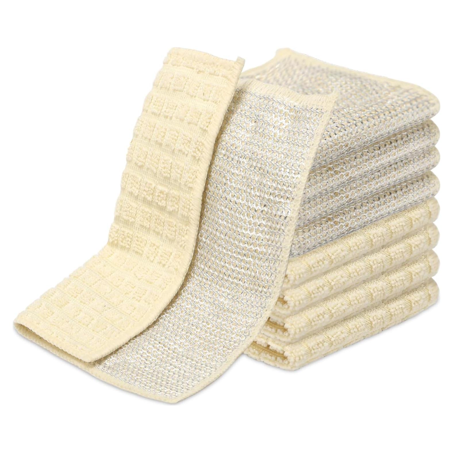 Trapos de limpieza Sayene 8 unidades microfibra beige