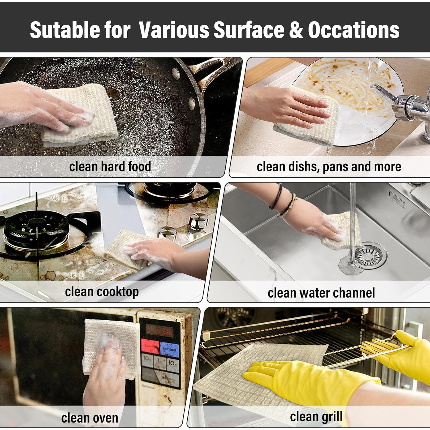 Trapos de limpieza Sayene 8 unidades microfibra beige