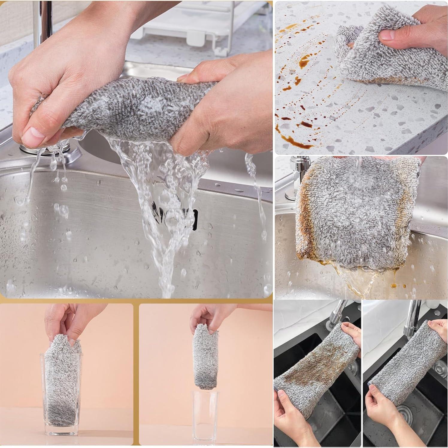 Paquete de 20 Paños de Cocina Reutilizables SAOYOAS 25x25cm