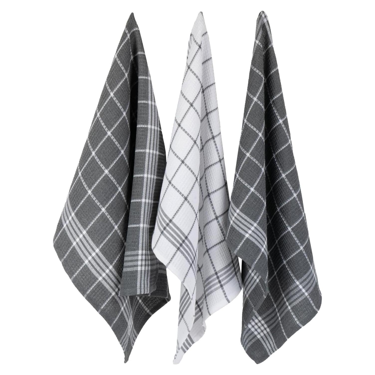 Juego de Cocina DII Waffle Weave 8 Piezas 100% Algodón Gris