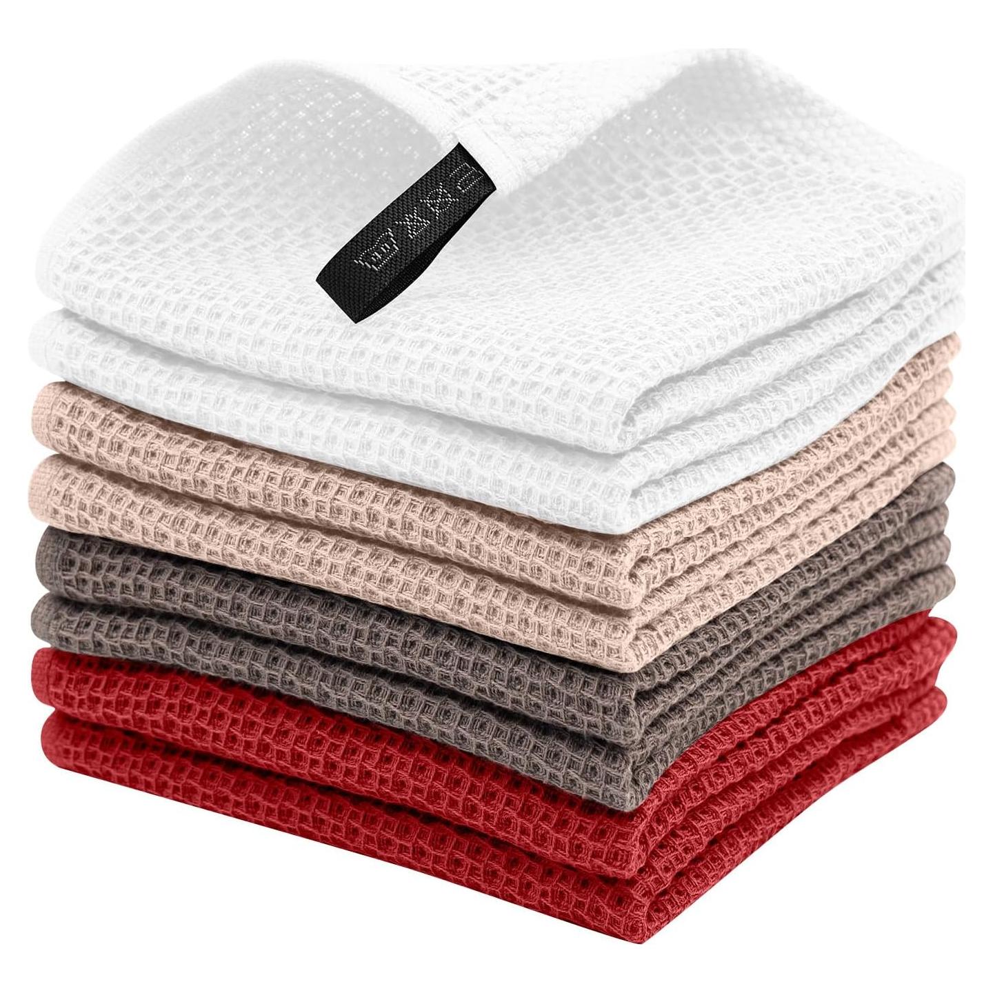 Paños de Cocina de Algodón LikGuest 30x30 cm, 8 Piezas Absorbentes