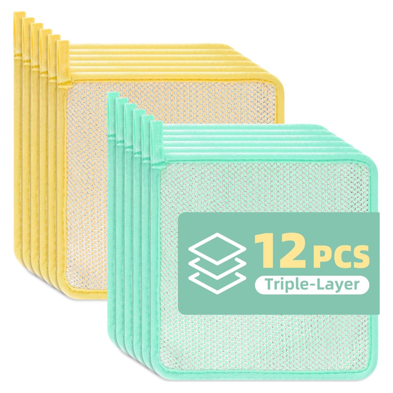 Paños de Cocina Reutilizables LawnIdyll 12 Unidades Microfibra