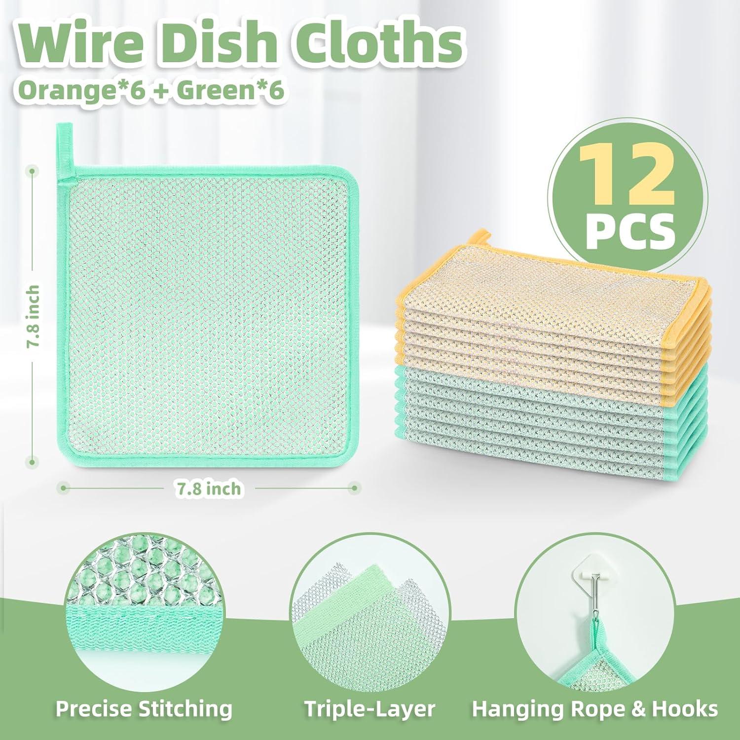 Paños de Cocina Reutilizables LawnIdyll 12 Unidades Microfibra