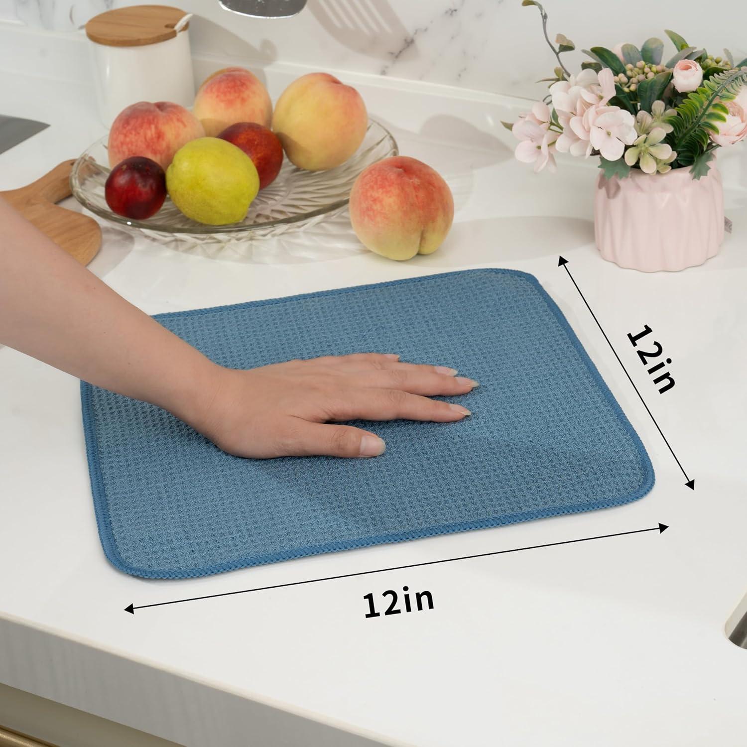 Set de 6 Paños de Cocina Microfibra 30.5x30.5 cm - MICROFI