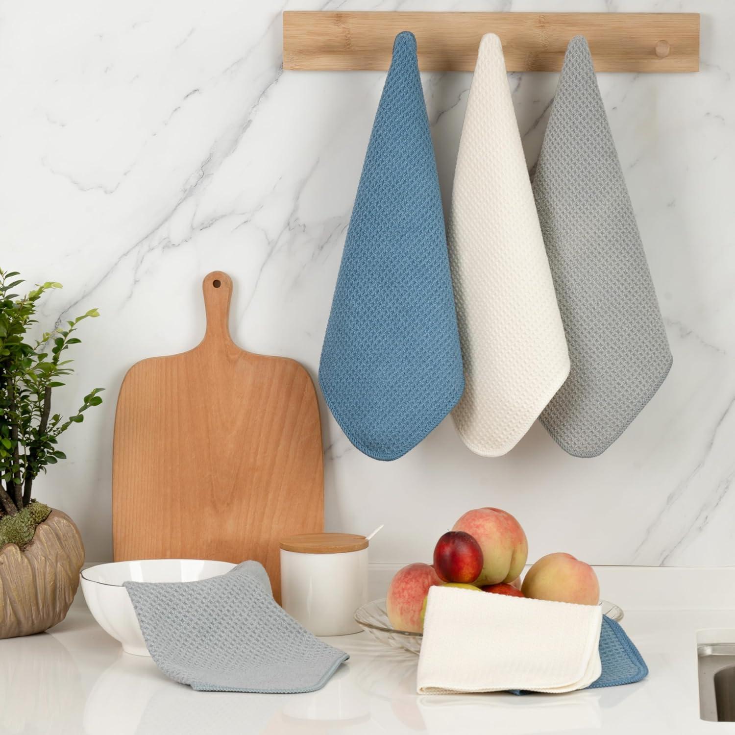 Set de 6 Paños de Cocina Microfibra 30.5x30.5 cm - MICROFI