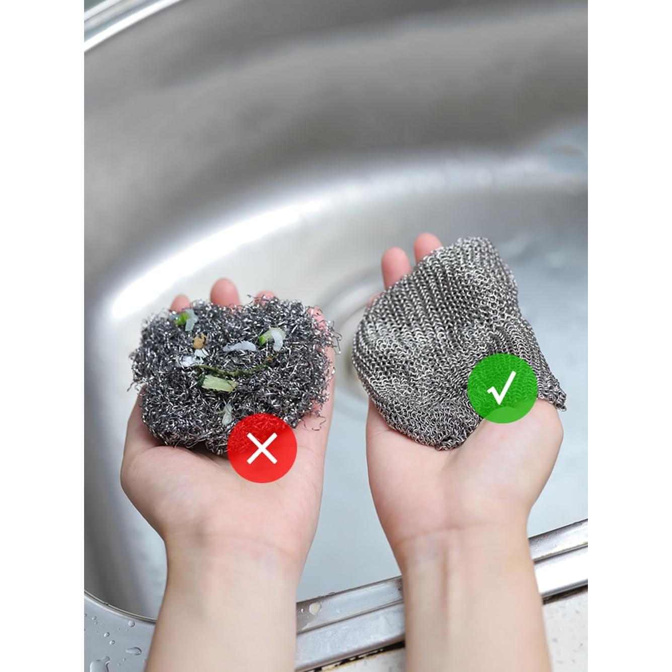 Paquete de 3 paños de limpieza de nylon QFSH 20x20 cm