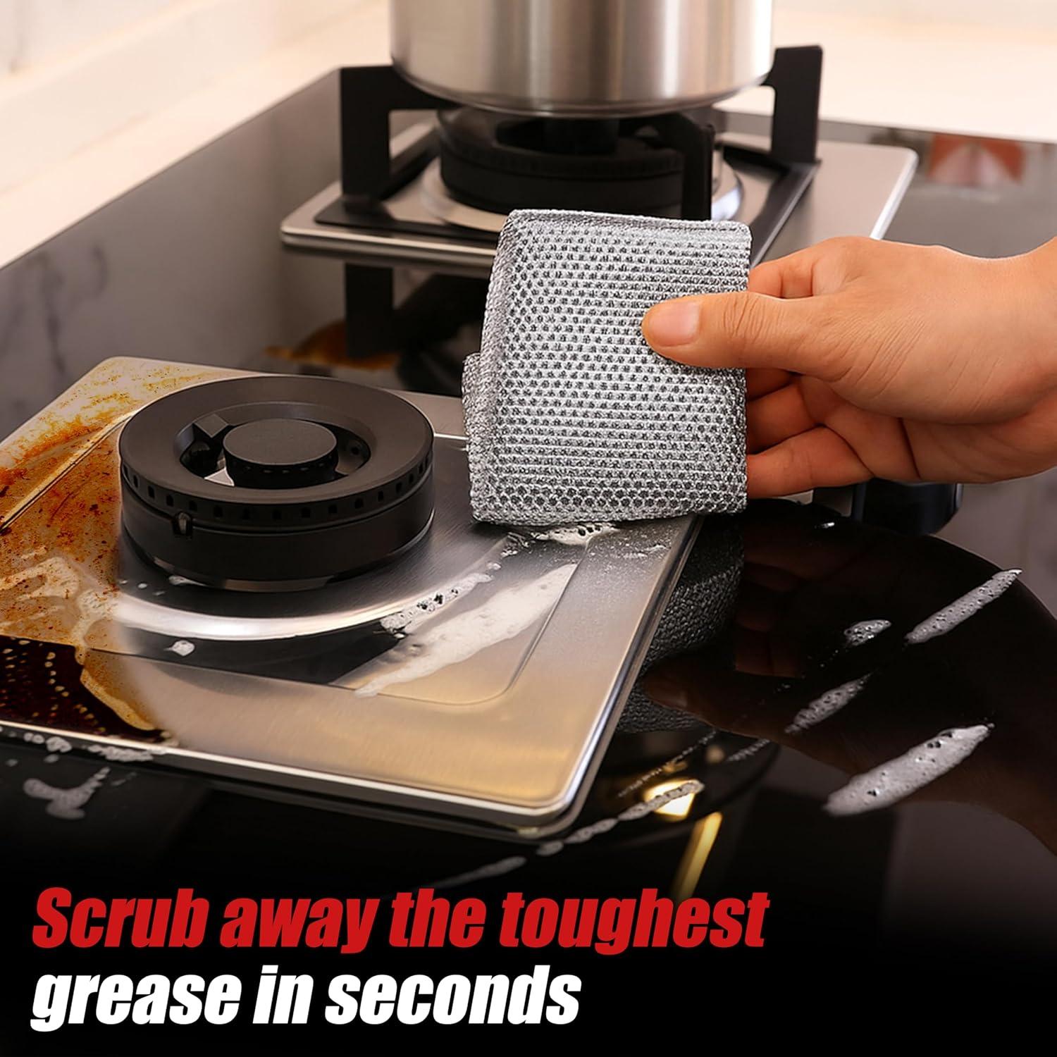 Paquete de 10 Paños de Cocina EcoNour de Alambre Reutilizables