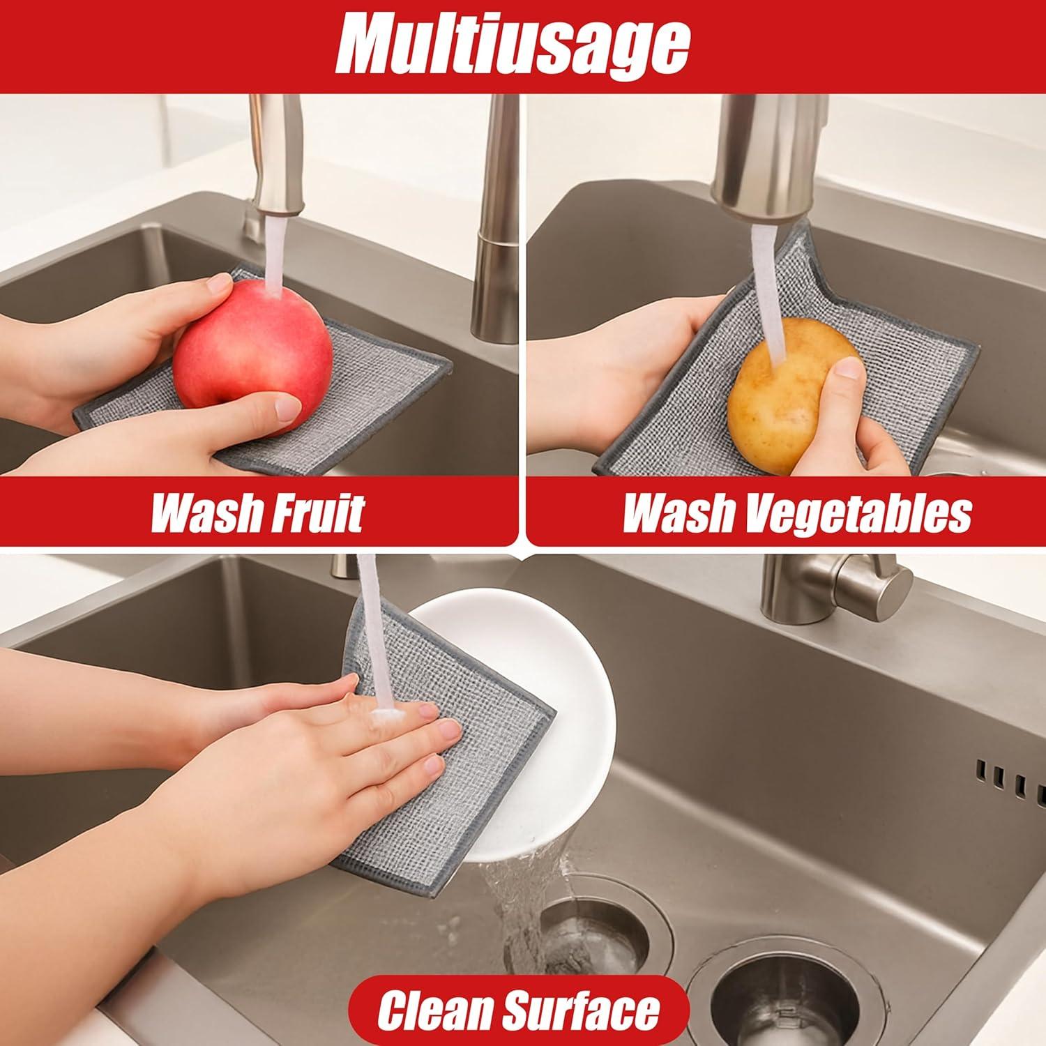 Paquete de 10 Paños de Cocina EcoNour de Alambre Reutilizables