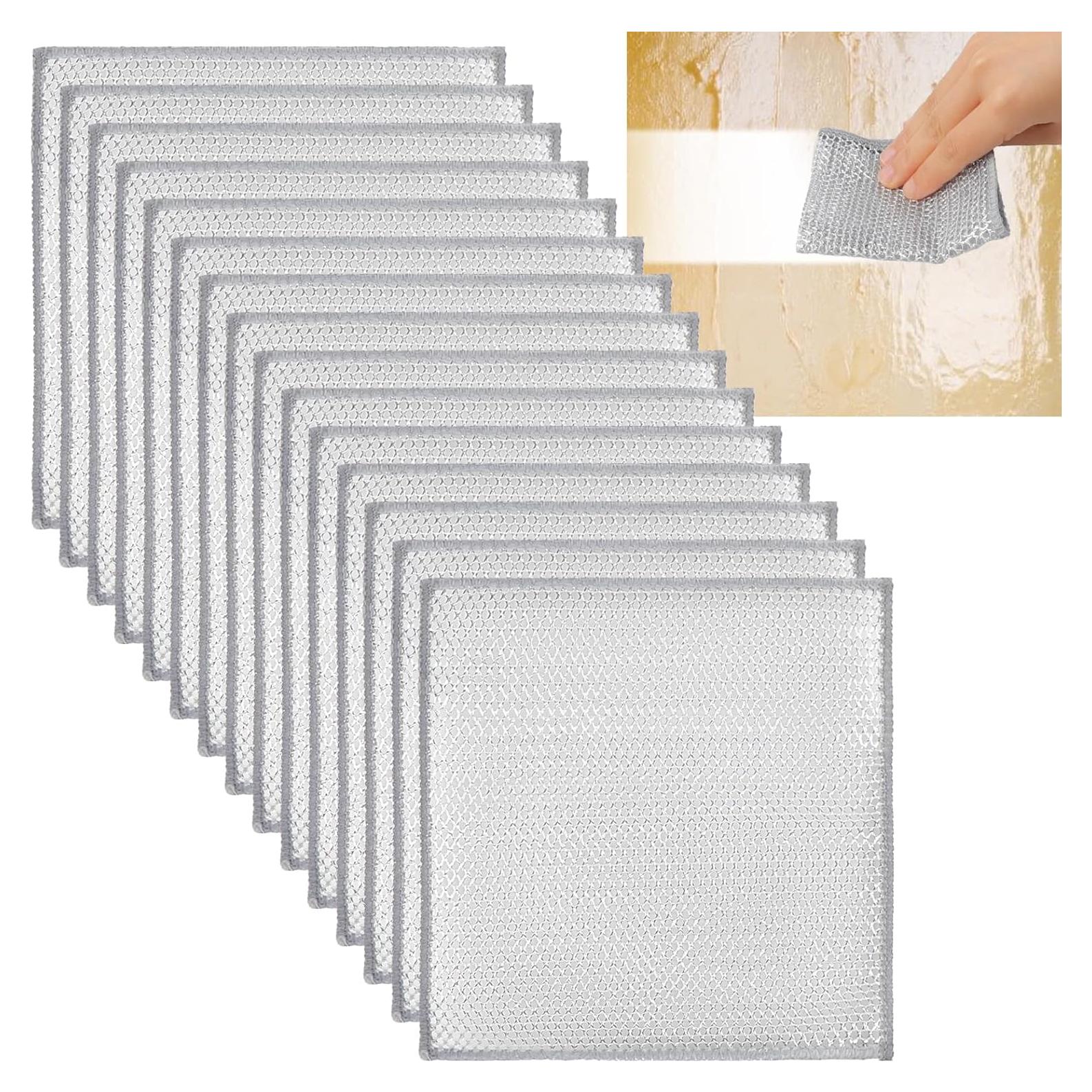 15 Paños de Alambre Antirrayaduras Loghohu para Lavado de Platos