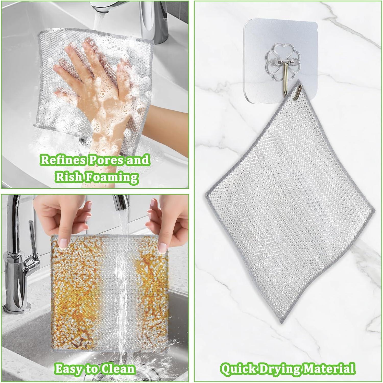 15 Paños de Alambre Antirrayaduras Loghohu para Lavado de Platos