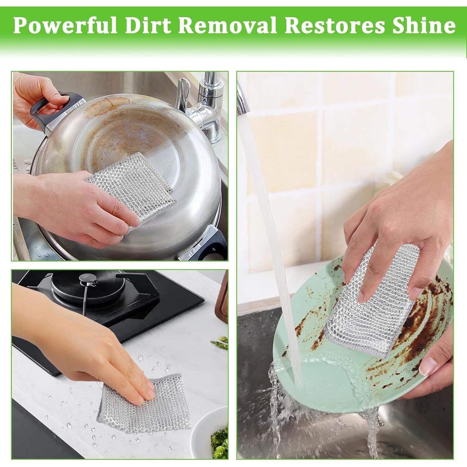 15 Paños de Alambre Antirrayaduras Loghohu para Lavado de Platos