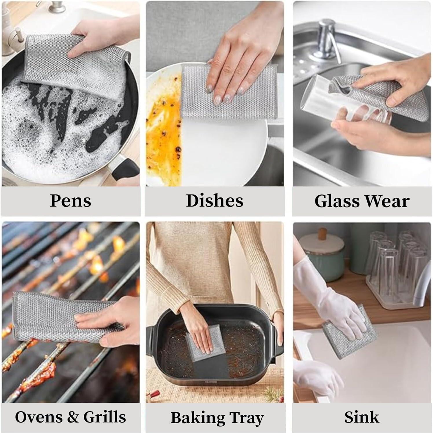 Trapos de Lavado de Platos de Alambre Mercobay - Paquete de 10