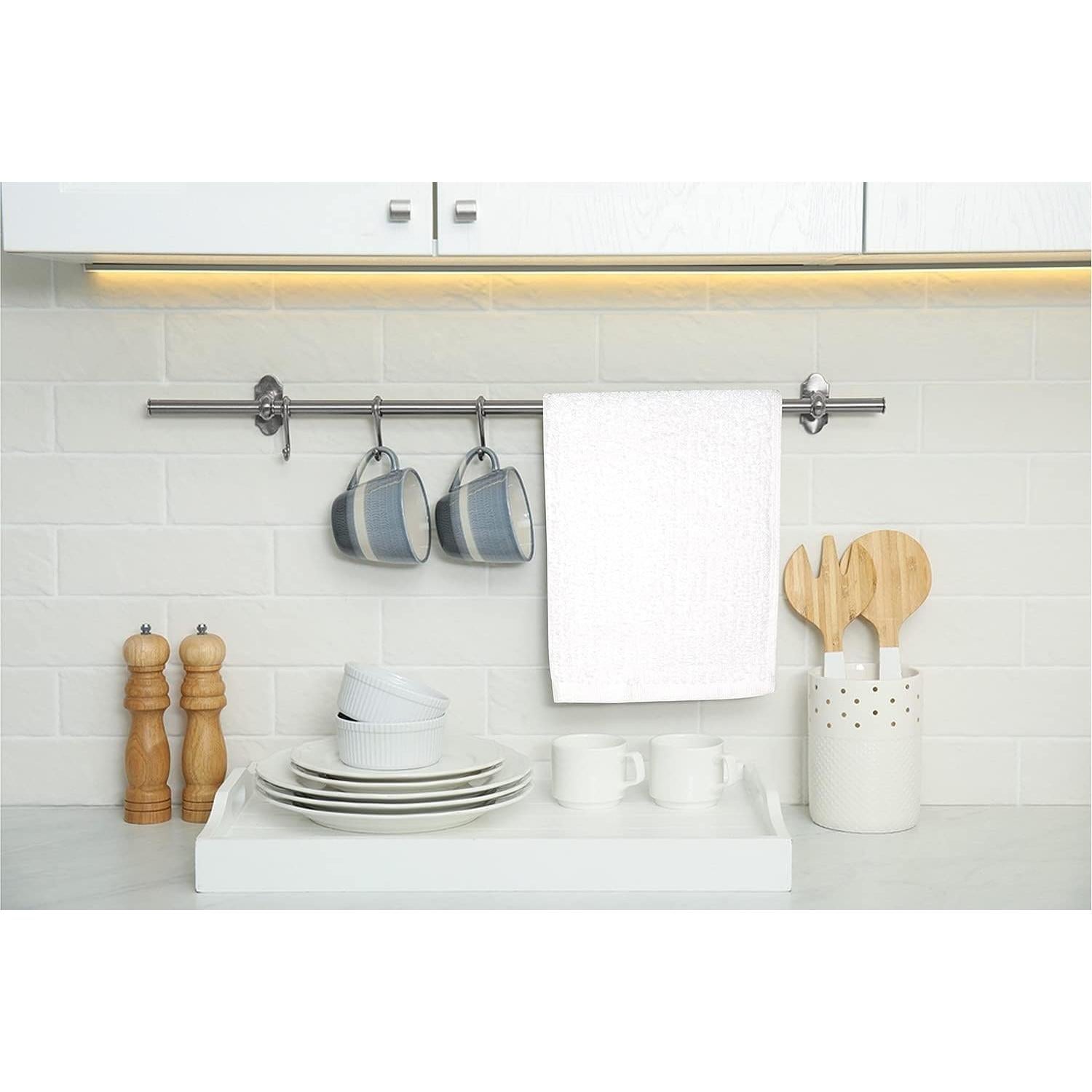 Toallas de Cocina ZUPERIA - Paquete de 12 Algodón 100% 40x48cm