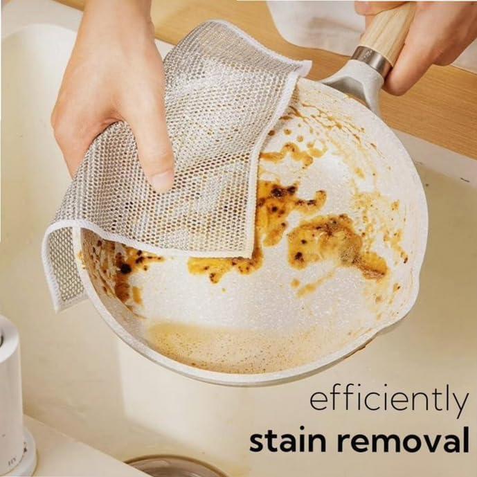 10 Trapos de Limpieza Reutilizables Zaakoo 20x20cm Acero Inoxidable