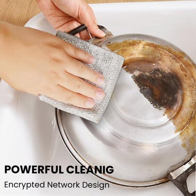 10 Trapos de Limpieza Reutilizables Zaakoo 20x20cm Acero Inoxidable