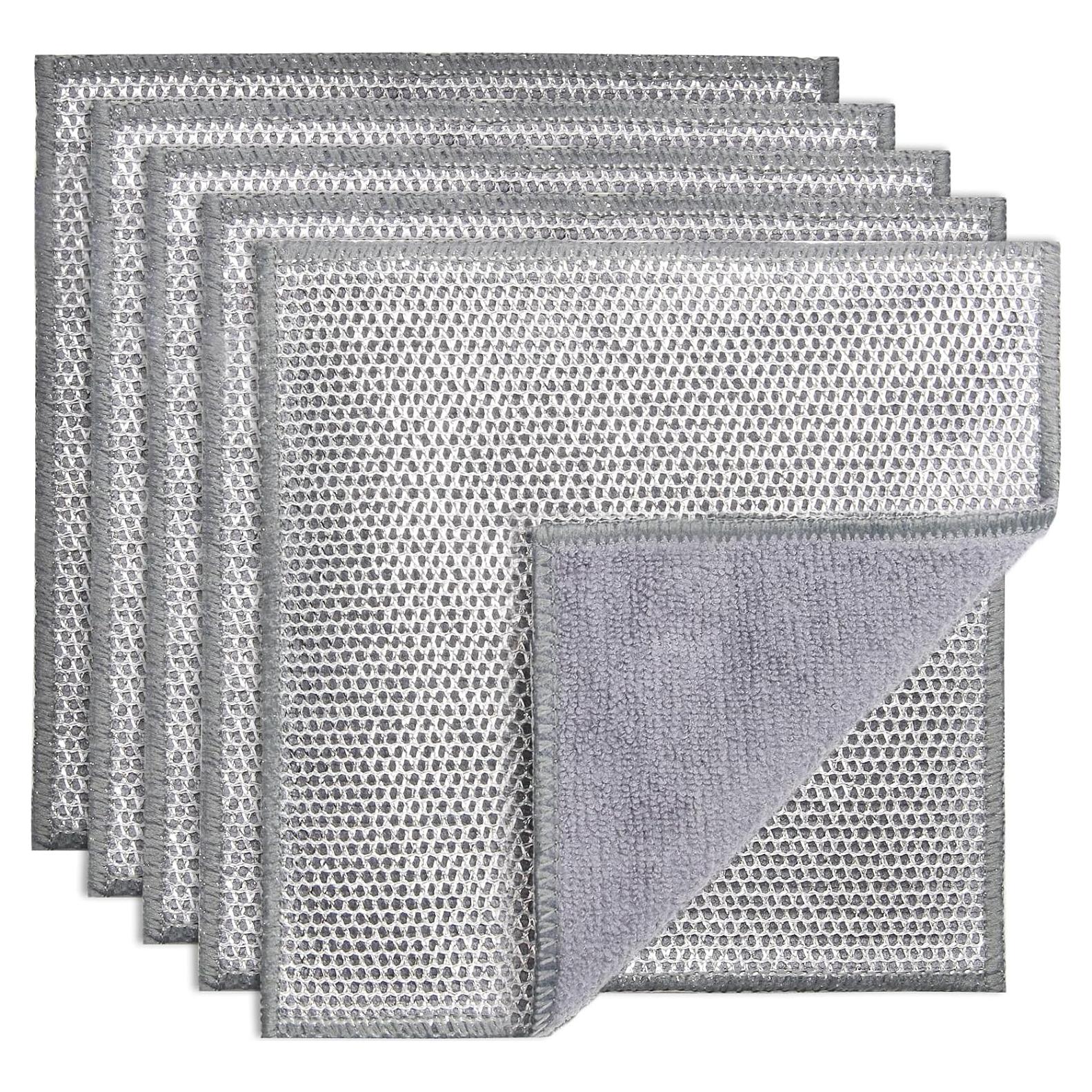 Estropajo de Acero Inoxidable PIPUHA 2 en 1 con Paño Microfibra