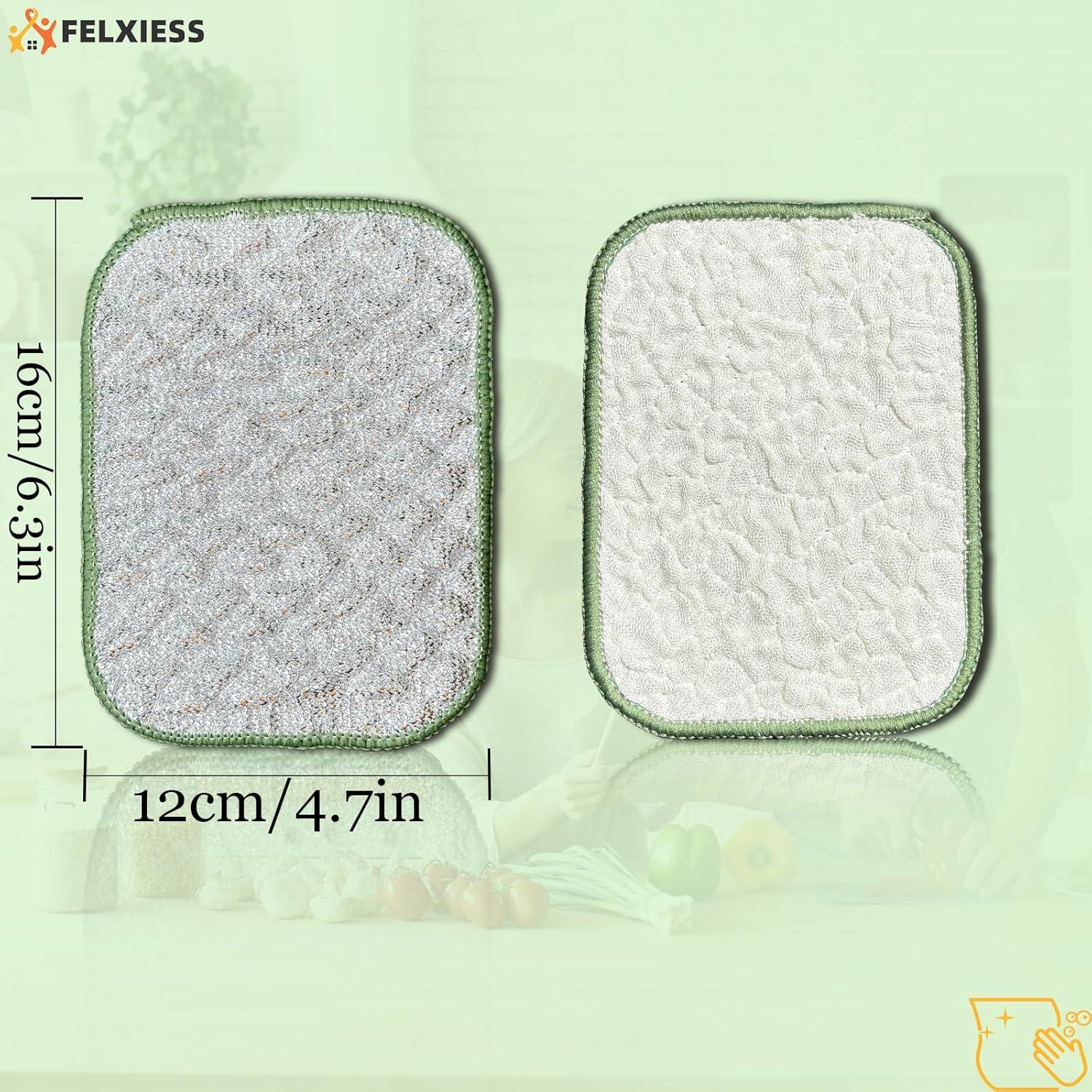 Paño de Limpieza Reutilizable FELXIESS 6 Pcs Secado Rápido