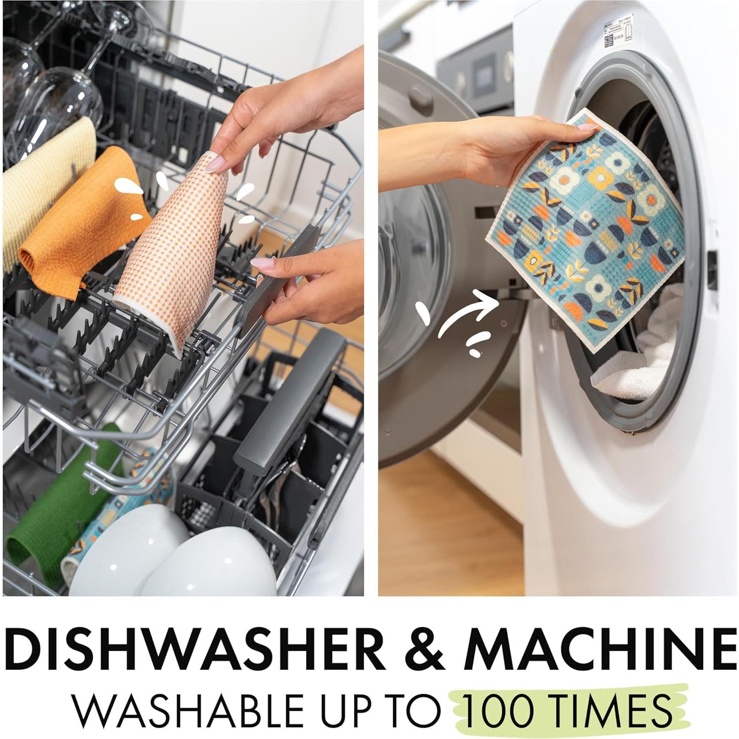 Paquete de 5 Paños de Cocina Suecos SUPERSCANDI - Biodegradables