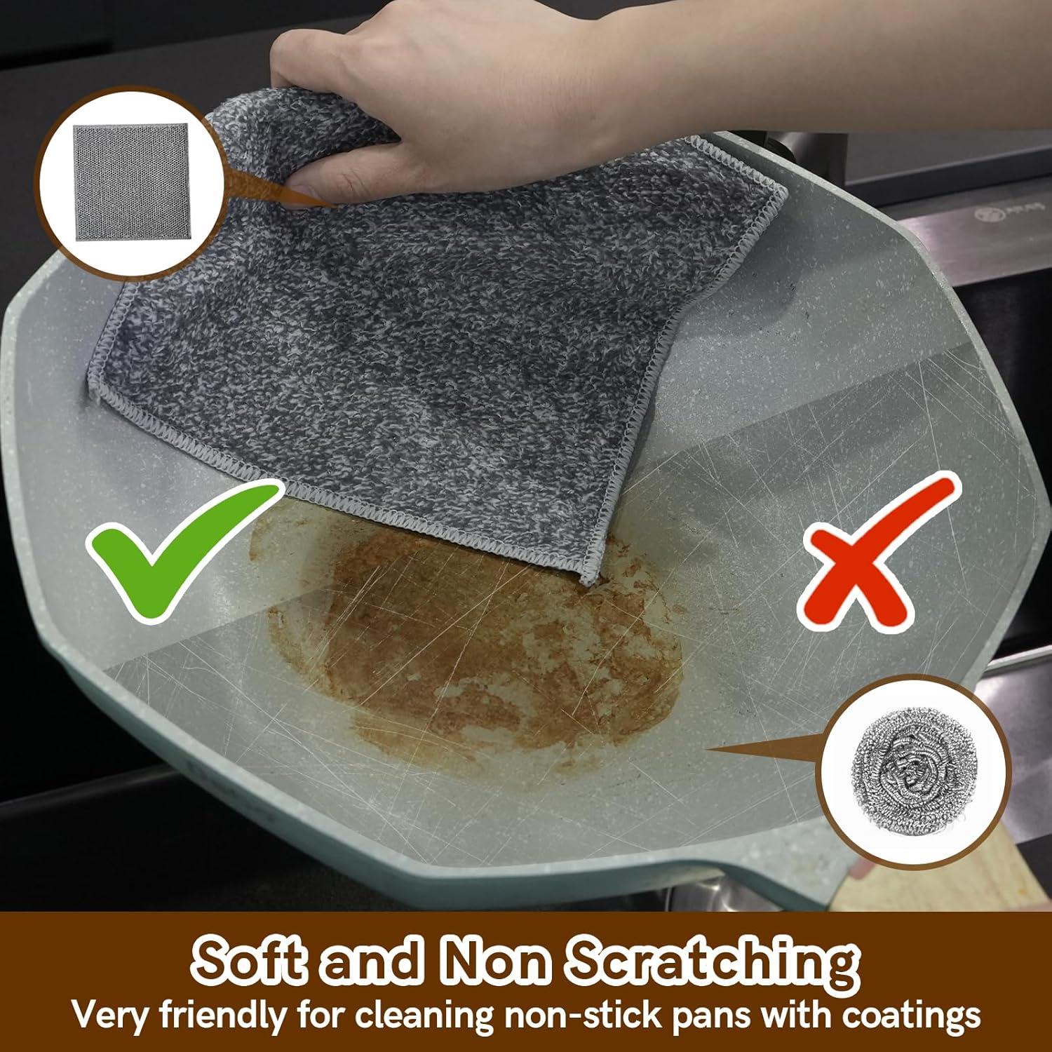 12 Trapos de Cocina Puretor Doble Cara No Rayantes 20.1 cm