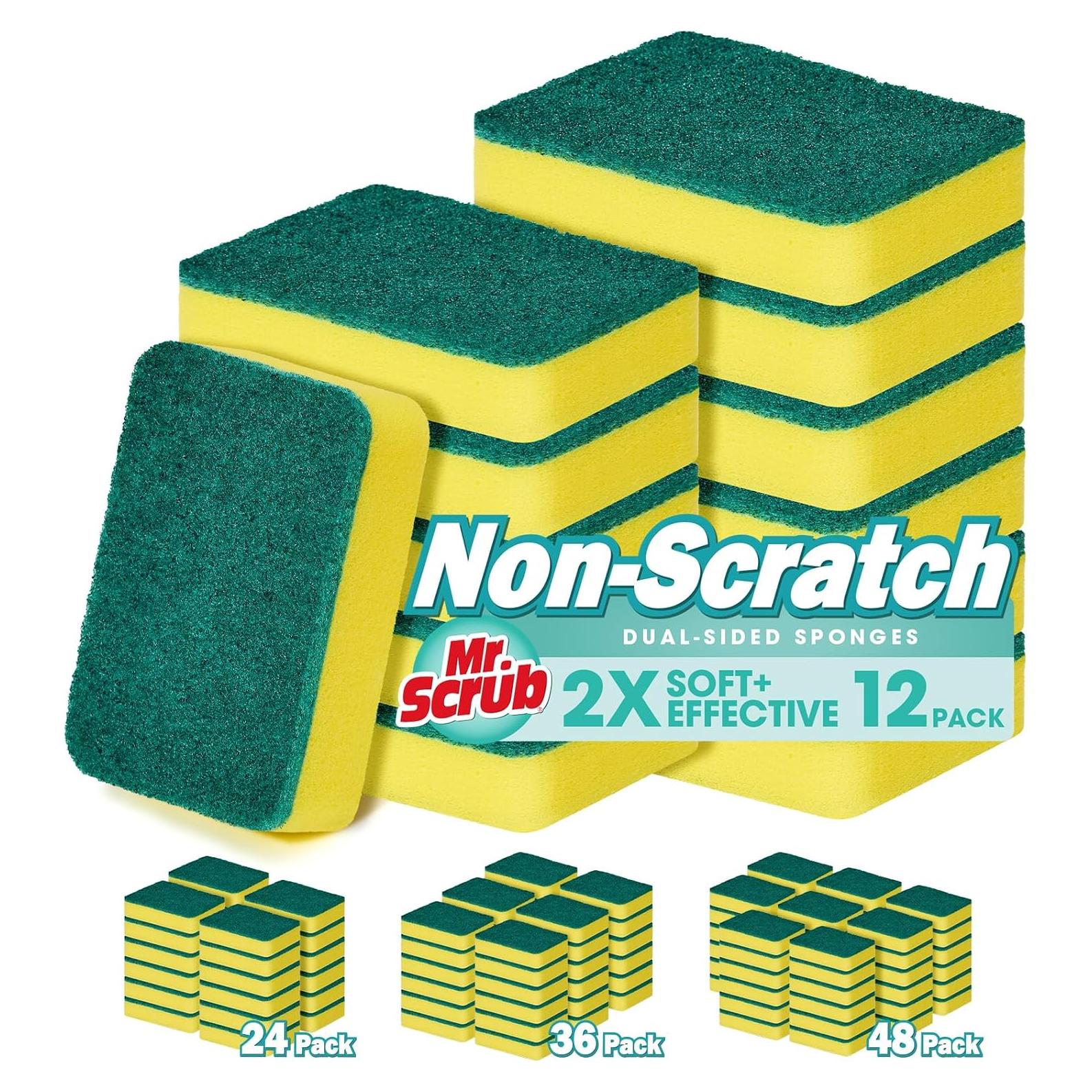 Esponjas de Cocina MR. SCRUB Paquete de 12 Multiusos 6.86x10.8 cm