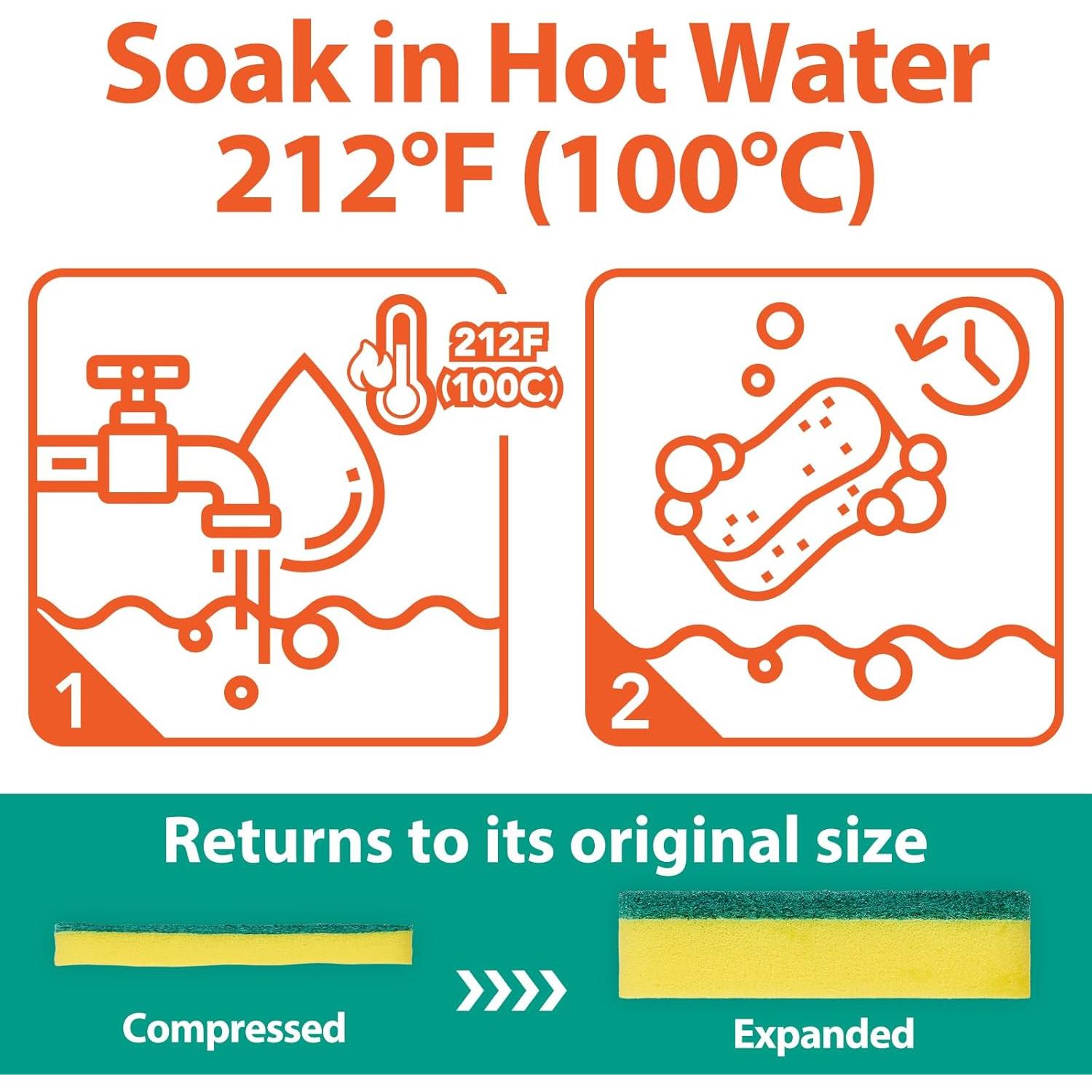 Esponjas de Cocina MR. SCRUB Paquete de 12 Multiusos 6.86x10.8 cm
