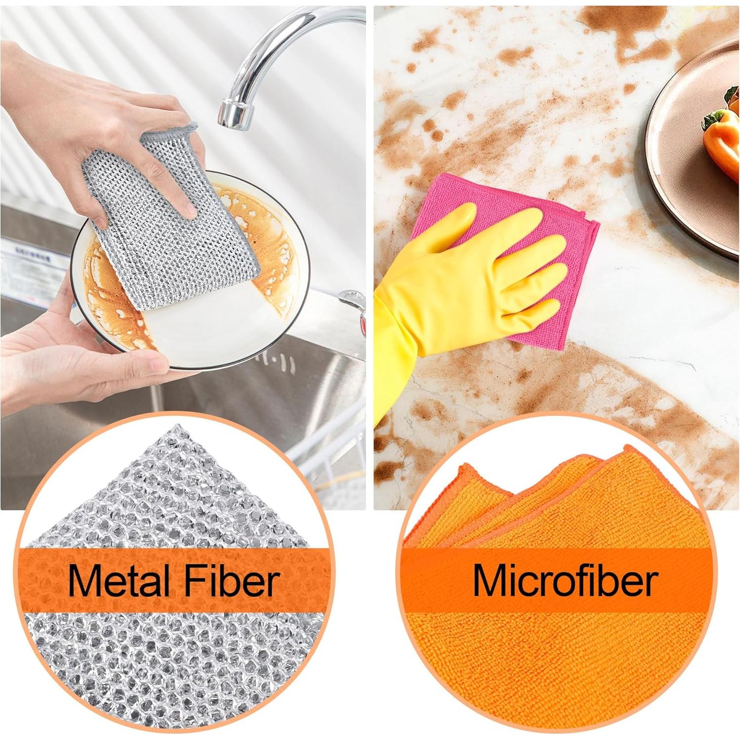 Juego de paños de cocina Aidoclip 20PCS microfibra multipropósito