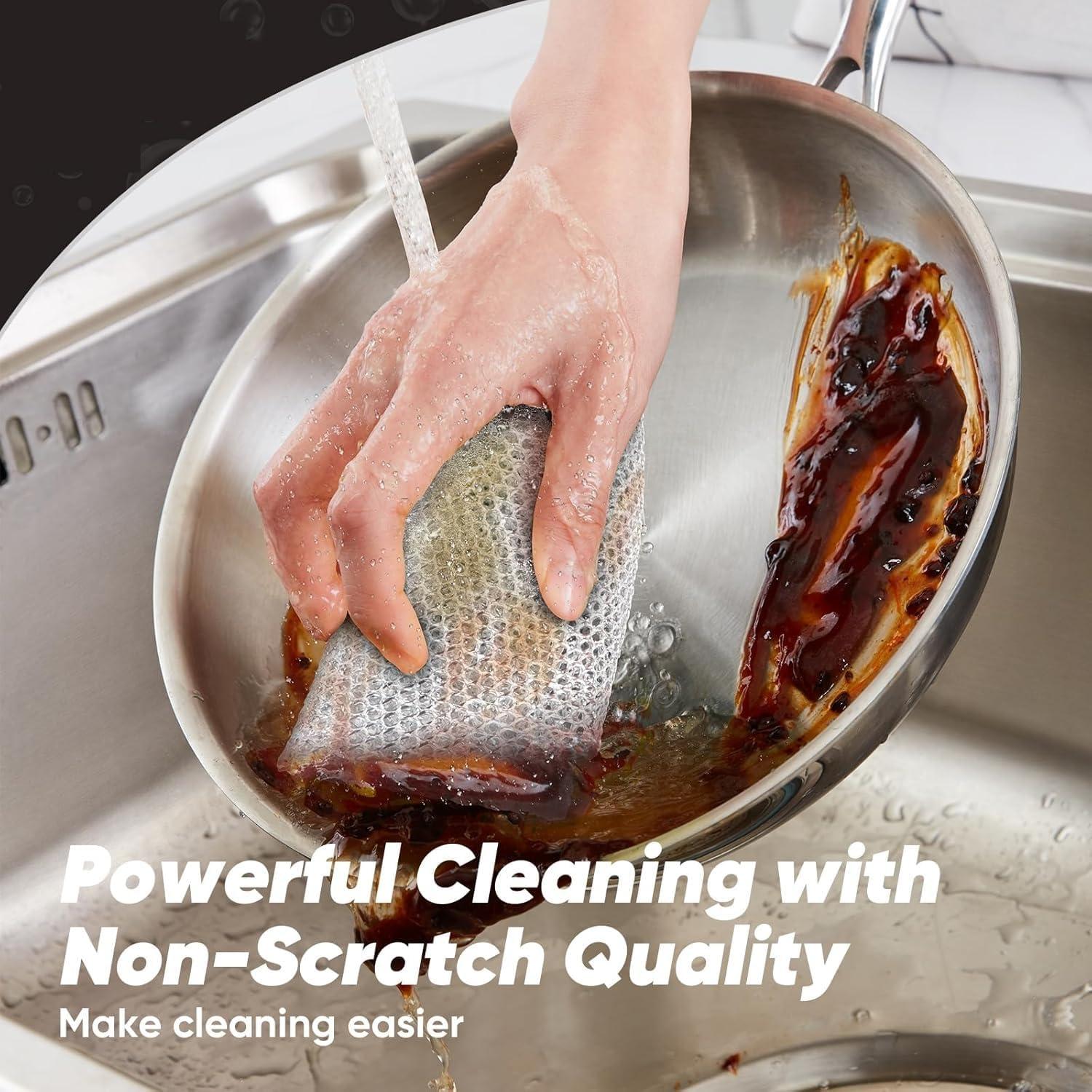 Juego de 12 Trapos de Lavado Usoyuso de Acero Inoxidable