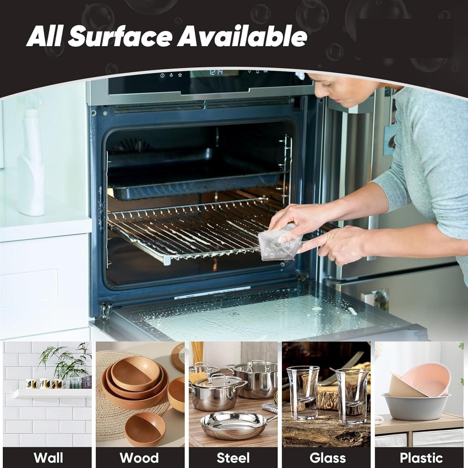 Juego de 12 Trapos de Lavado Usoyuso de Acero Inoxidable