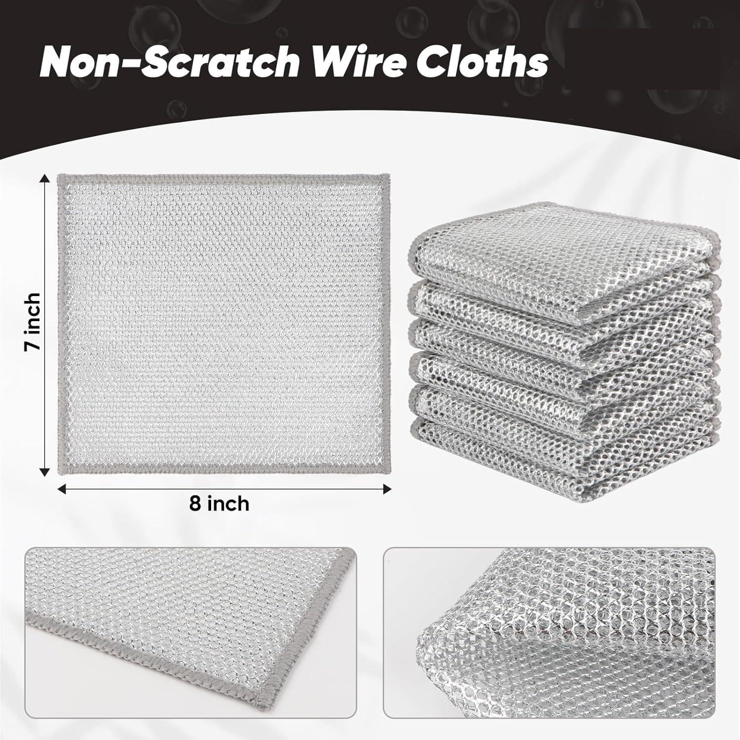 Juego de 12 Trapos de Lavado Usoyuso de Acero Inoxidable