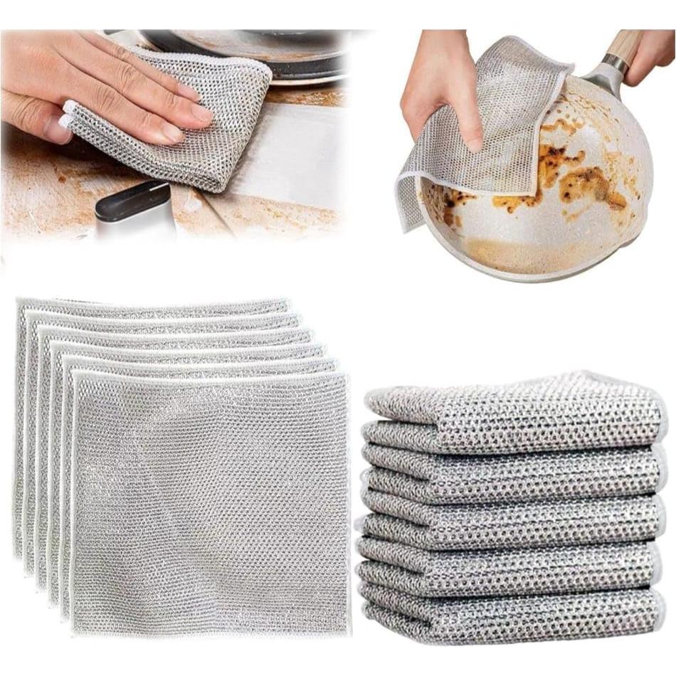 Juego de 12 Trapos de Lavado Usoyuso de Acero Inoxidable