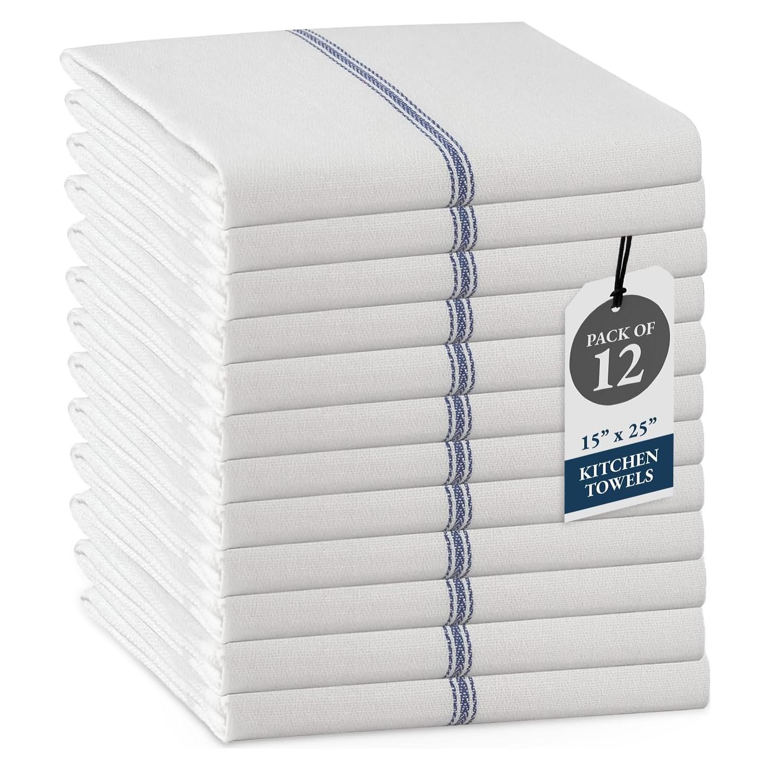 Juego de Toallas de Cocina Lane Linen - 12 Toallas 38x64cm Algodón