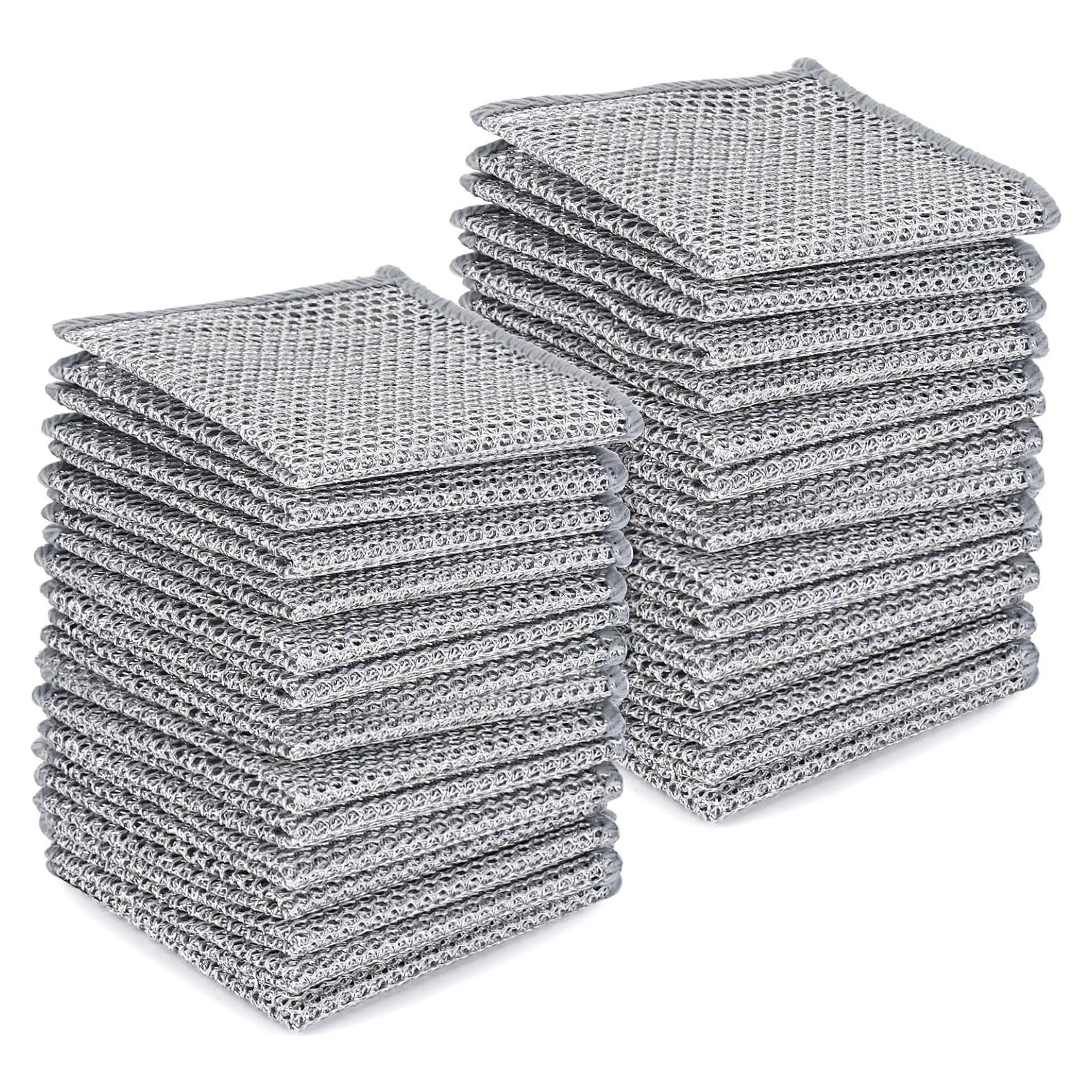 30 Paños de Limpieza de Alambre Tecbeauty 20x20 cm Reutilizables