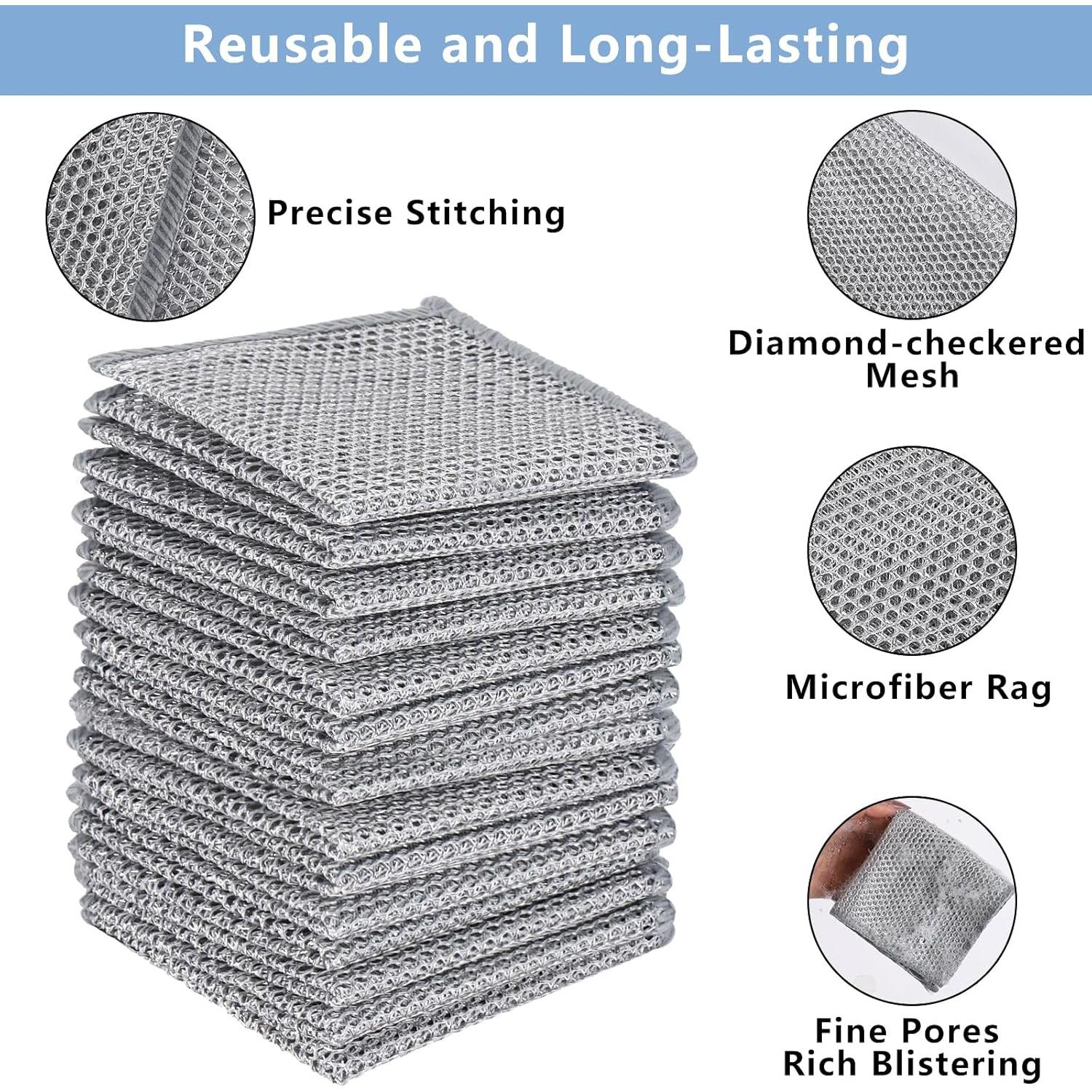 30 Paños de Limpieza de Alambre Tecbeauty 20x20 cm Reutilizables