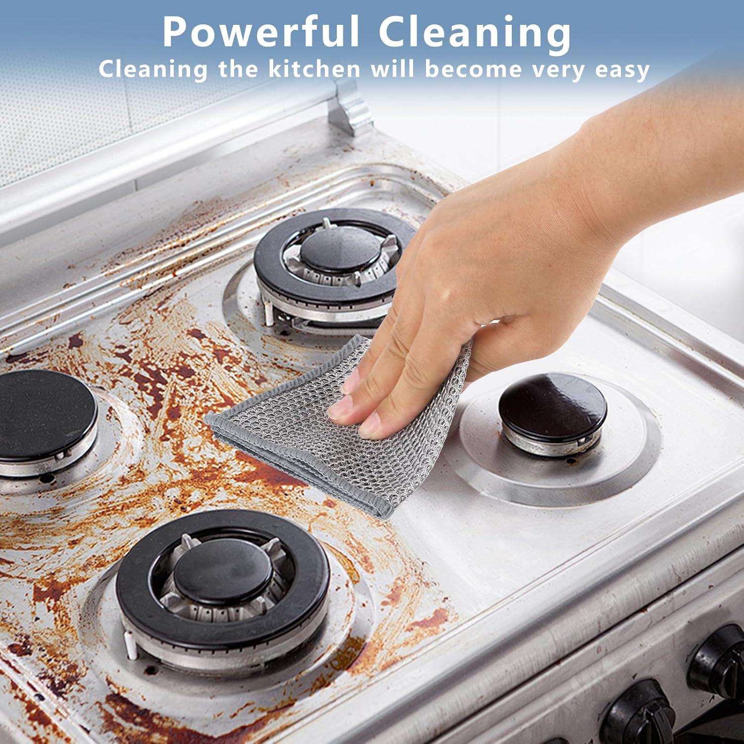 30 Paños de Limpieza de Alambre Tecbeauty 20x20 cm Reutilizables