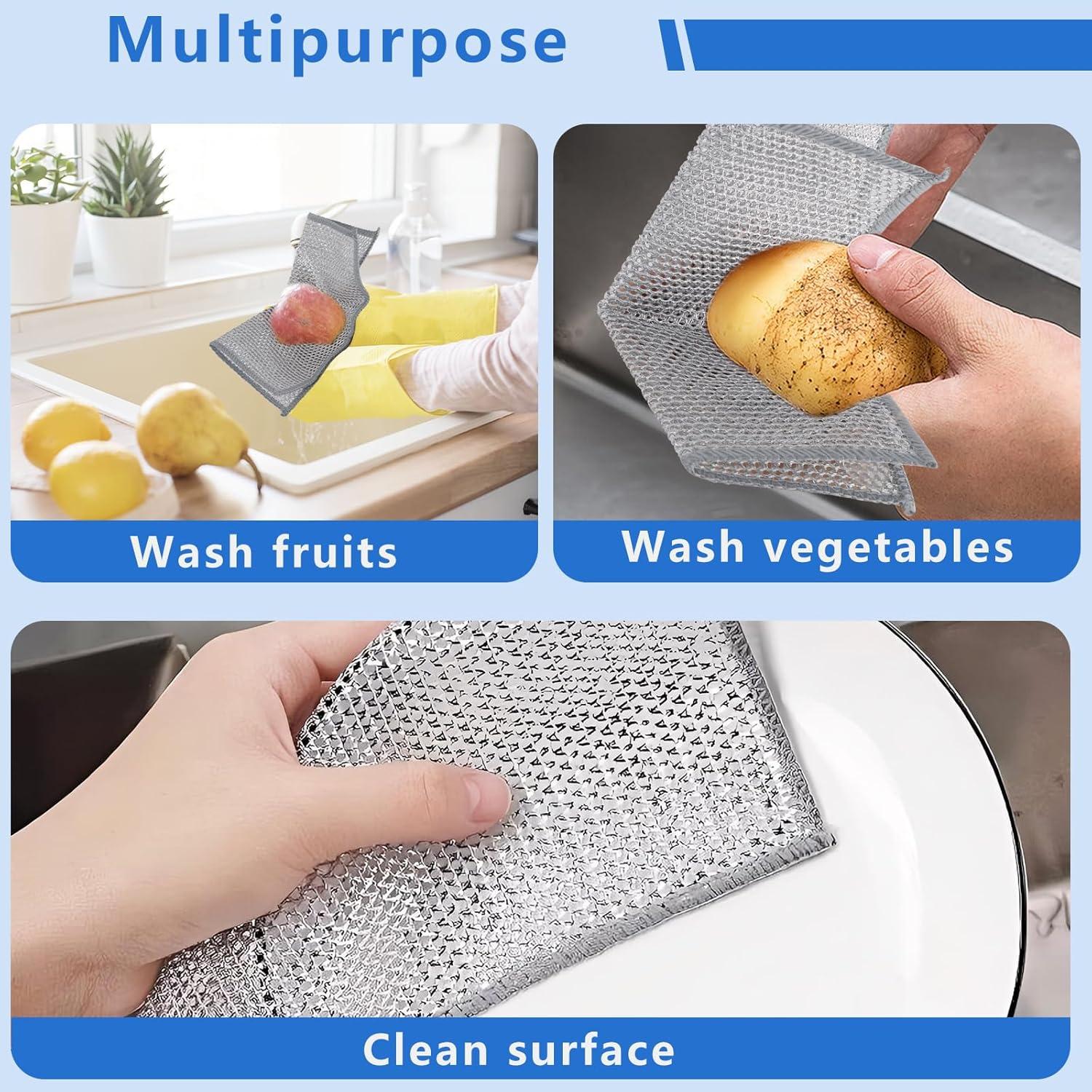 30 Paños de Limpieza de Alambre Tecbeauty 20x20 cm Reutilizables