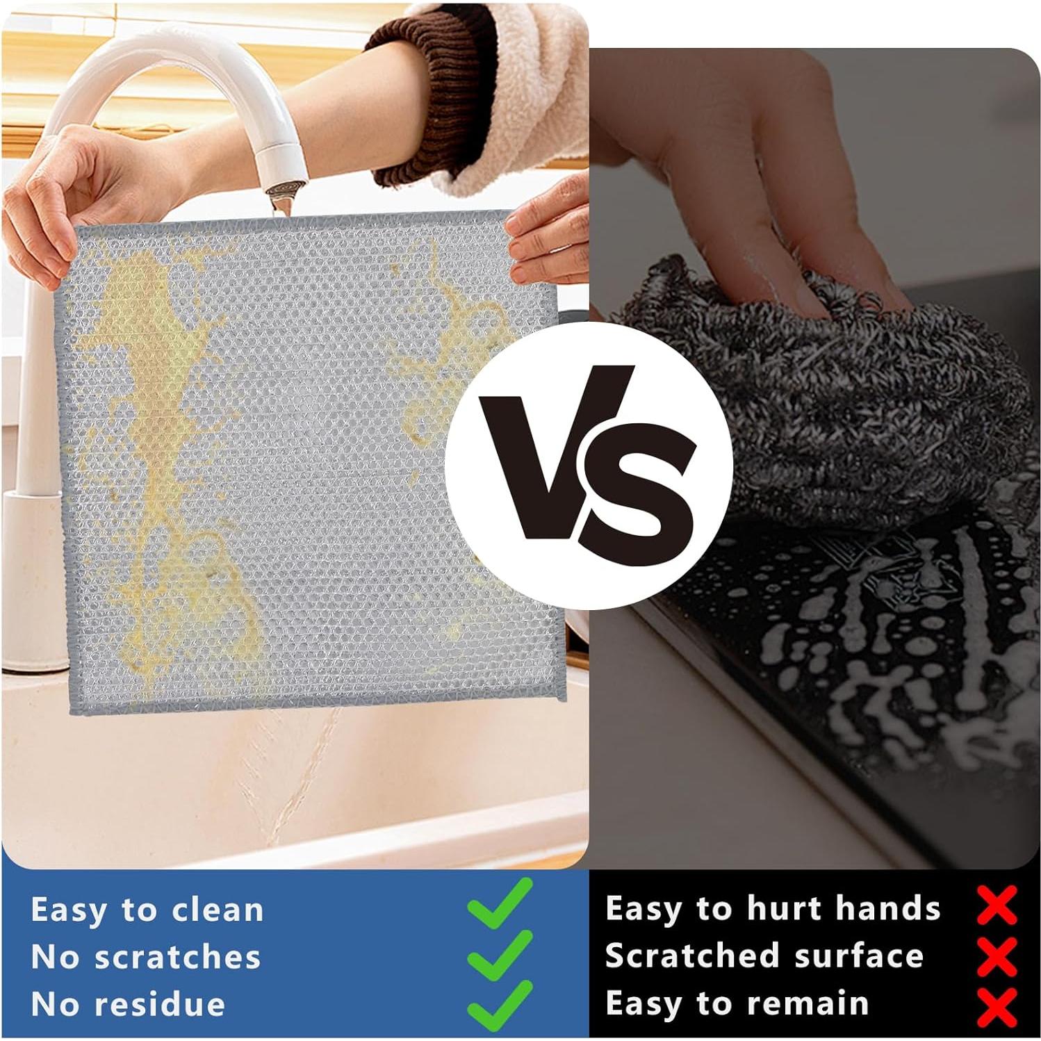 30 Paños de Limpieza de Alambre Tecbeauty 20x20 cm Reutilizables