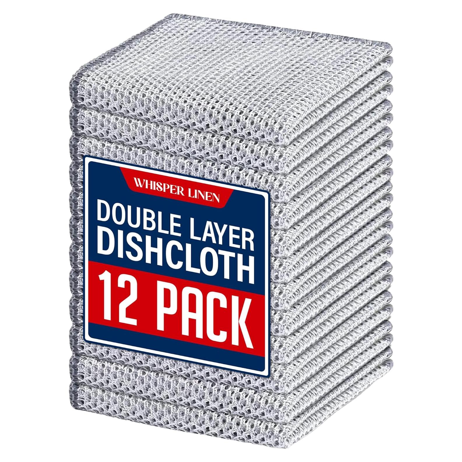 Paquete de 12 Paños de Limpieza Whisper Linen 20x20 cm