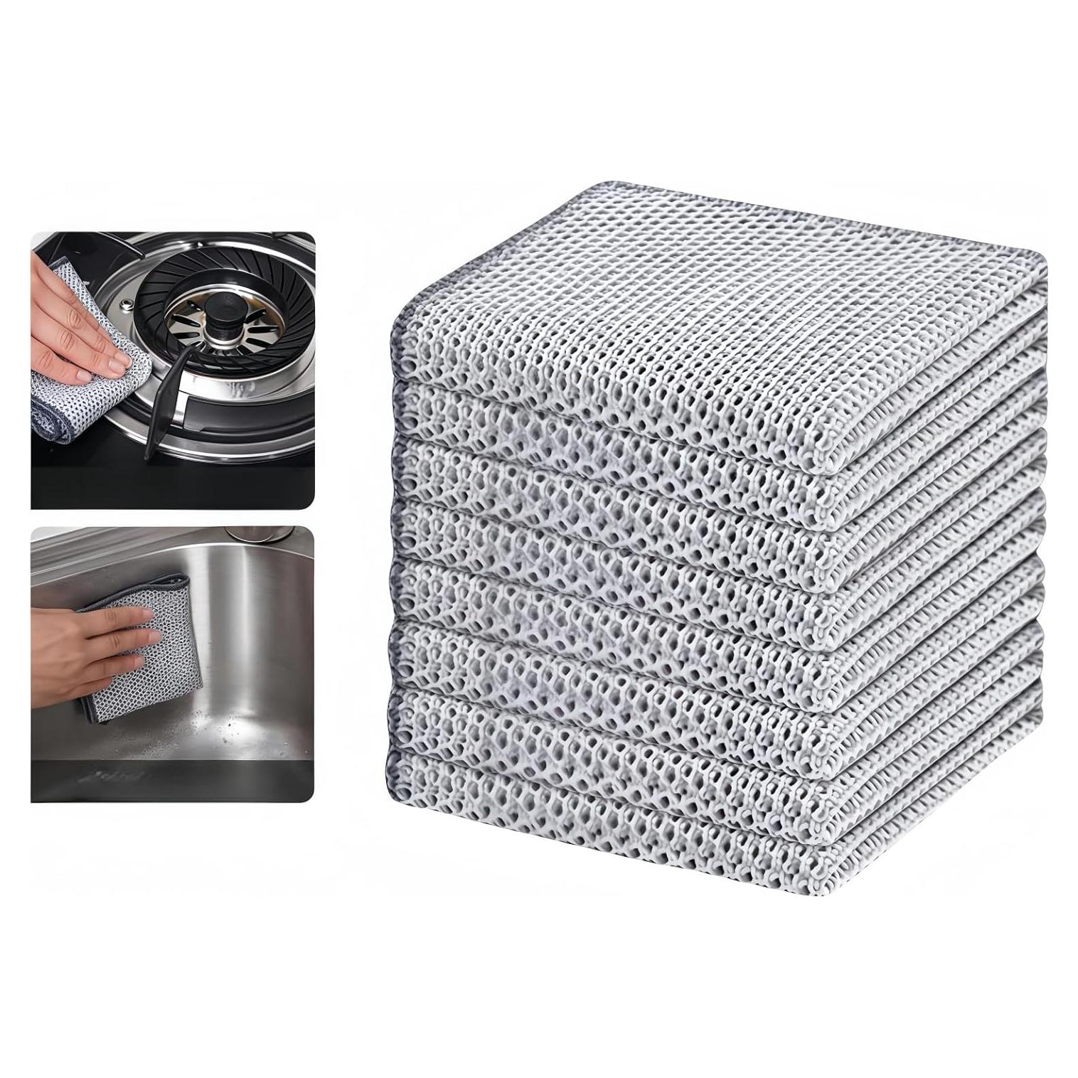 Trapo de Lavado de Platos SanQiuShe 10 Pcs 20x20 cm Sin Rayones