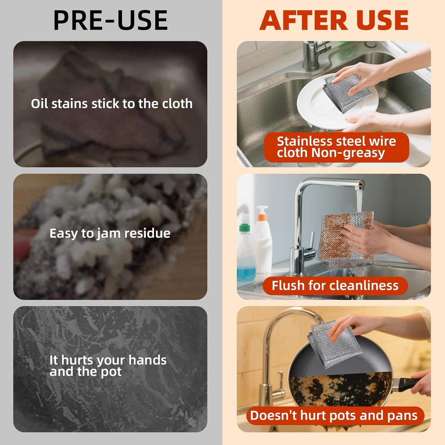 Paños de Limpieza Reutilizables AREYCVK 20x20 cm - 10 Unidades