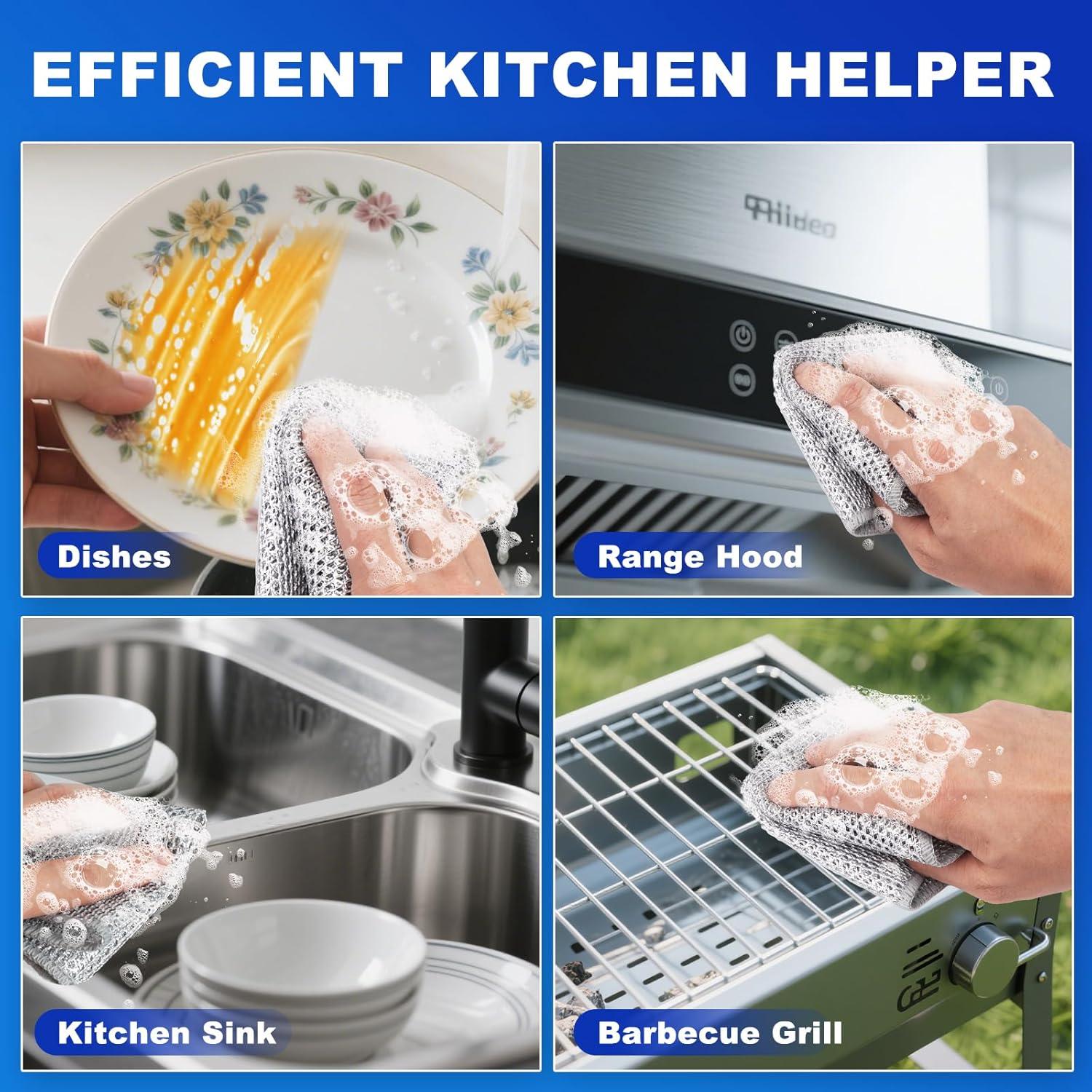 16 Paños de Cocina de Alambre Reutilizables Genérico 20.6cm