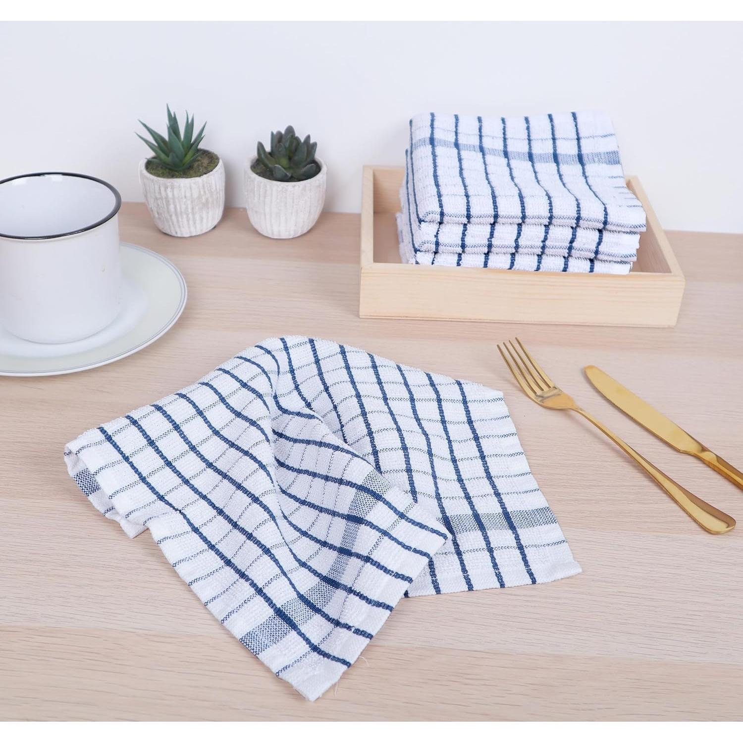 Set de 8 Paños de Cocina AMOUR INFINI Algodón Terry 30x30cm